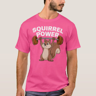 Camiseta Squirrel Poder Funny Fuerza Levantamiento del Gimn