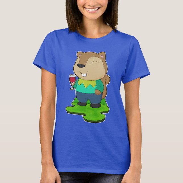 Camiseta Squirrel Red wine (Anverso)