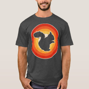Camiseta Squirrel Retro Sunset Vintage 60s 70s para hombres