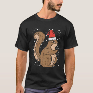 Camiseta Squirrel Santa Hat Navidades Xmas Pajama Animal Lo