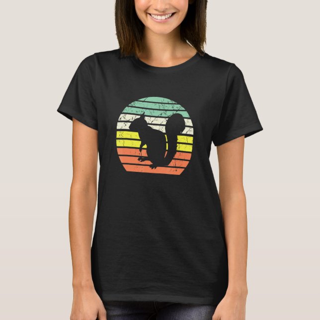 Camiseta Squirrel Vida salvaje Retro Vintage Sunset (Anverso)