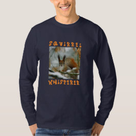 Camiseta Squirrel Whisperer/Funny Squirrel en invierno