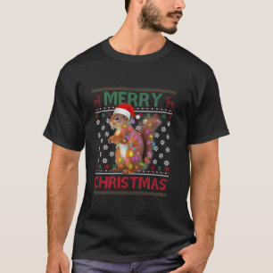 Camiseta Squirúrgicamente Feo Marry Xmas Snowflakes Light T