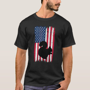 Camiseta Squirúrgico de árbol Silhouette Bandera Estadounid