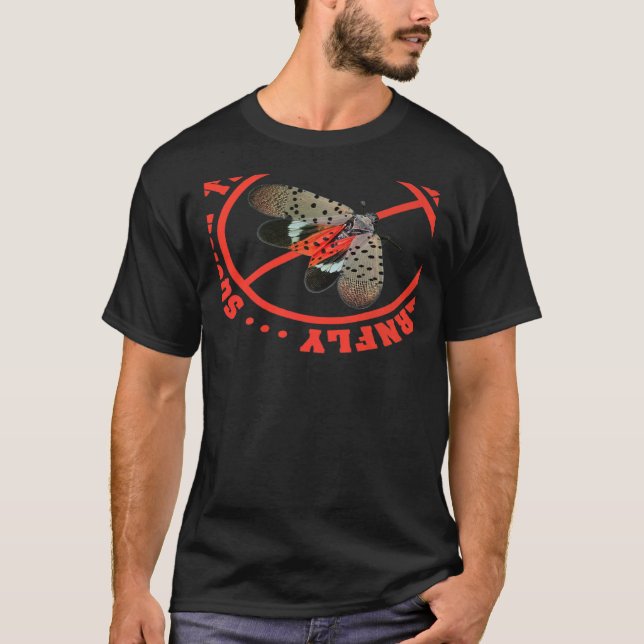 Camiseta Squish The Spoch Lanternfly Hunter Invasiva Pest (Anverso)
