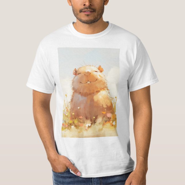 Camiseta Squishy Relajado Capybara (Anverso)