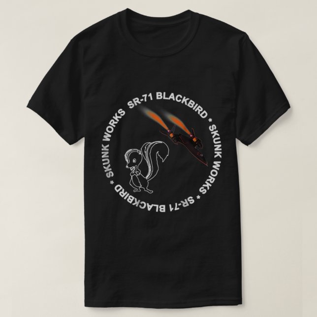 Camiseta SR71 Blackbird Skunk Trabaja Blackbird (Diseño del anverso)