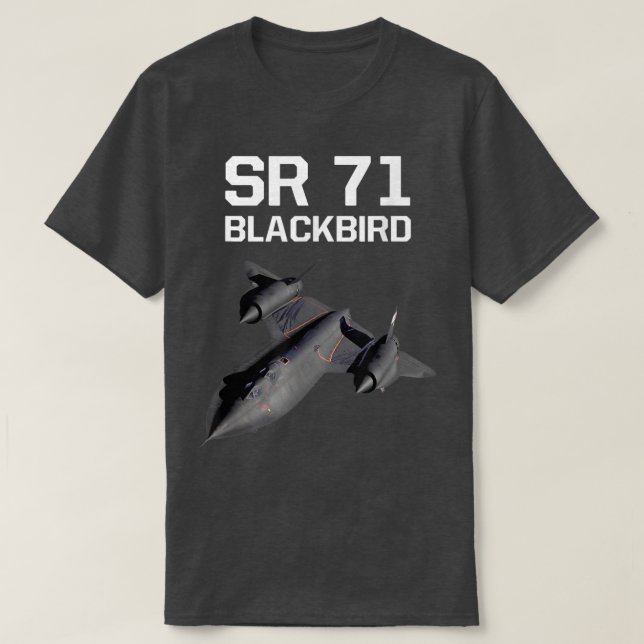 Camiseta SR 71 Blackbird, Avión Jet Shirt (Diseño del anverso)