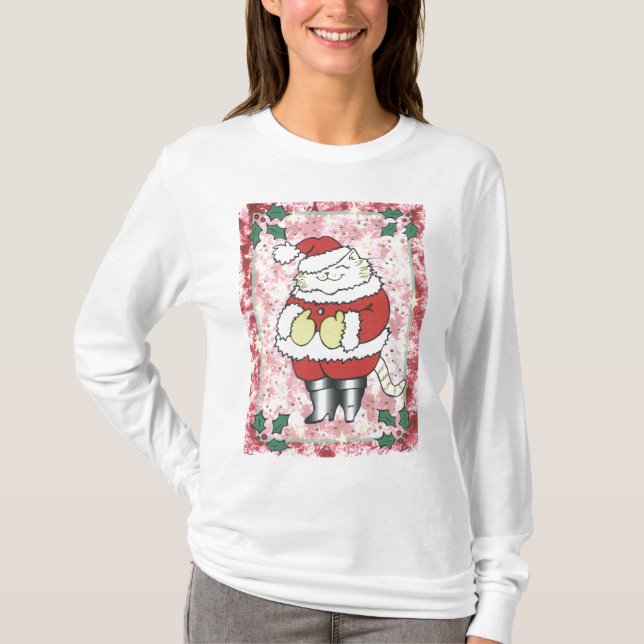 Camiseta Sr. alegre Santa Cat (Anverso)