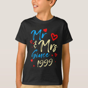 Camiseta Sr. & Sra. Desde 1999 Parejas 23ª Boda Anniv