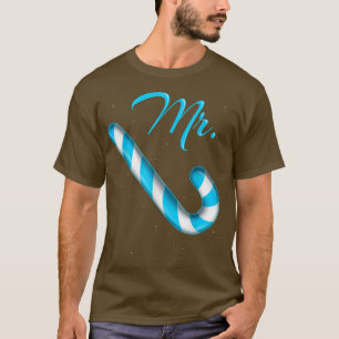 Camiseta Sr Candy Cane Sra. Merry y Bright Pink and Blue M