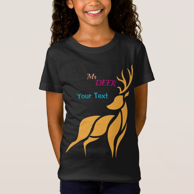 Camiseta Sr. Ciervo Gráfico – Estilo Bosque Rústico (Anverso)