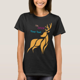 Camiseta Sr. Ciervo Gráfico – Estilo Rústico de Bosque