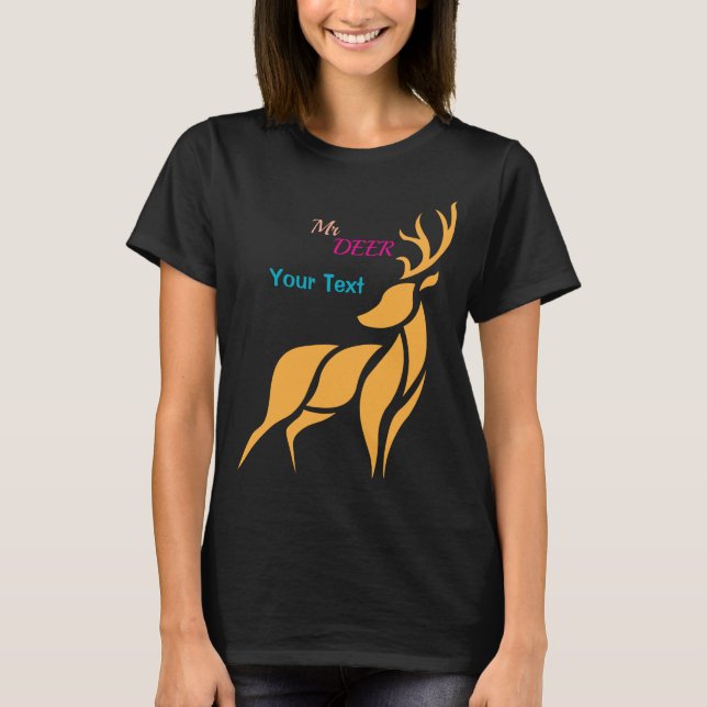 Camiseta Sr. Ciervo Gráfico – Estilo Rústico de Bosque (Anverso)