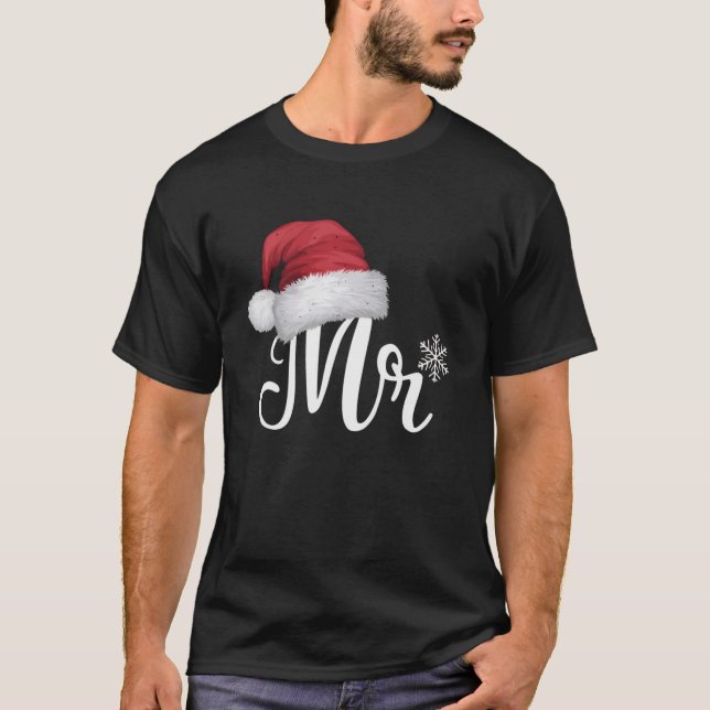 Camiseta Sr Claus Parejas Navidades Pajamas Santa (Anverso)