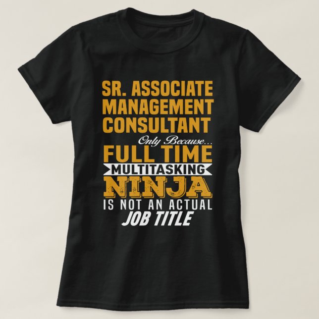 Camiseta Sr. Consultor Adjunto de Gestión (Diseño del anverso)
