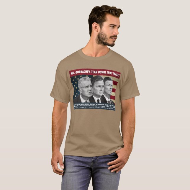 Camiseta ¡Sr. Gorbachev, rasga abajo esta pared! (Anverso completo)