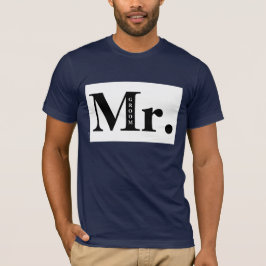 Camiseta Sr. Groom Alto Contraste Negro y Blanco Minimalist