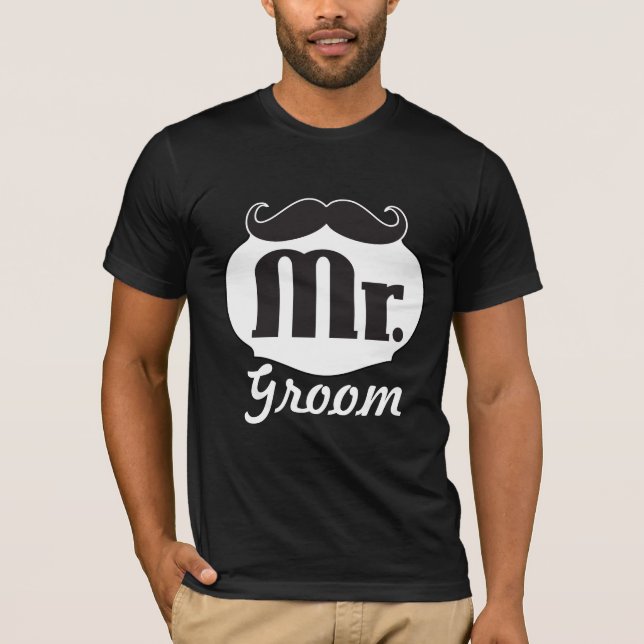 Camiseta Sr. Groom Mustache (Anverso)