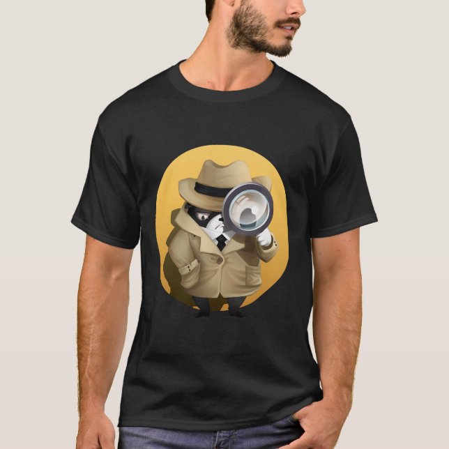 Camiseta Sr. Grumpy Boston Terrier Detective (Anverso)