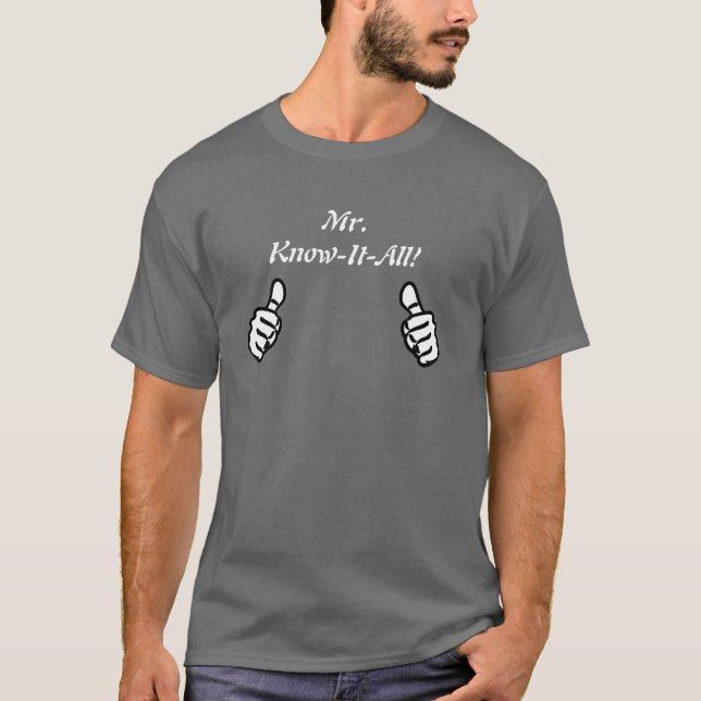 Camiseta Sr. Know It All Tee (Anverso)