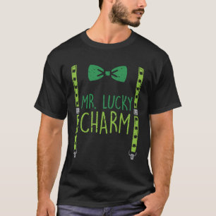 Camiseta Sr. Lucky Charm Suspenders St Patrick s Day Boys K