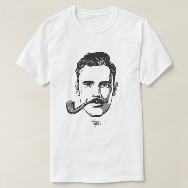 Camiseta Sr. Mustache (para el hombre) (Diseño del anverso)