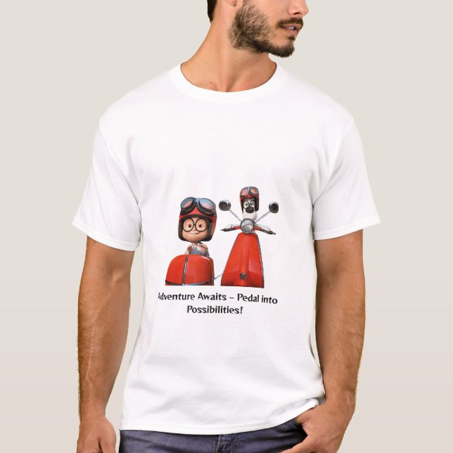 Camiseta Sr. Peabody y Sherman en bicicleta a la escuela -  (Anverso)