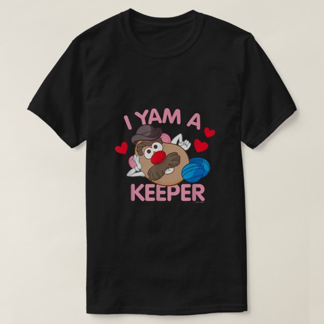 Camiseta Sr. Potato Jefe Día de San Valentín I Yam A Keeper (Diseño del anverso)