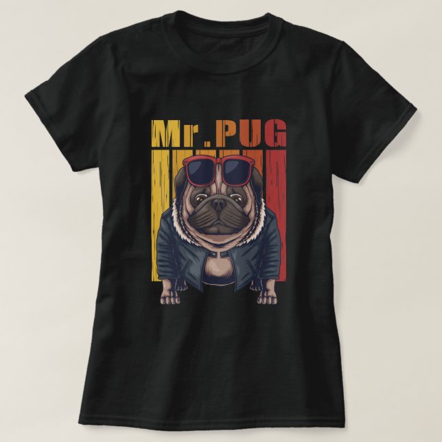 Camiseta Sr. Pug (Diseño del anverso)