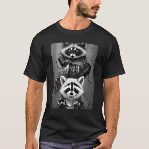 Camiseta Sr. Raccoon Malvado Sonriendo Oscuro Horror Diseño