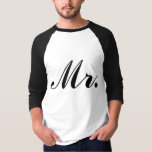 Camiseta Sr. Raglan T-shirt del recién casado<br><div class="desc">¡El camisetas a juego para los pares del recién casado es perfecto para compartir su nueva situación en su luna de miel! ¡Grandes regalos!</div>