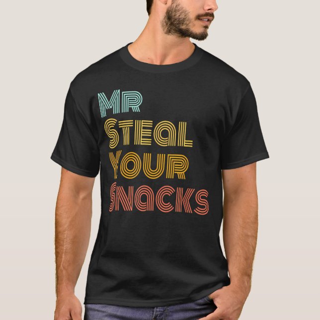 Camiseta Sr. Roba sus aperitivos Graciosa Carne De Comida L (Anverso)