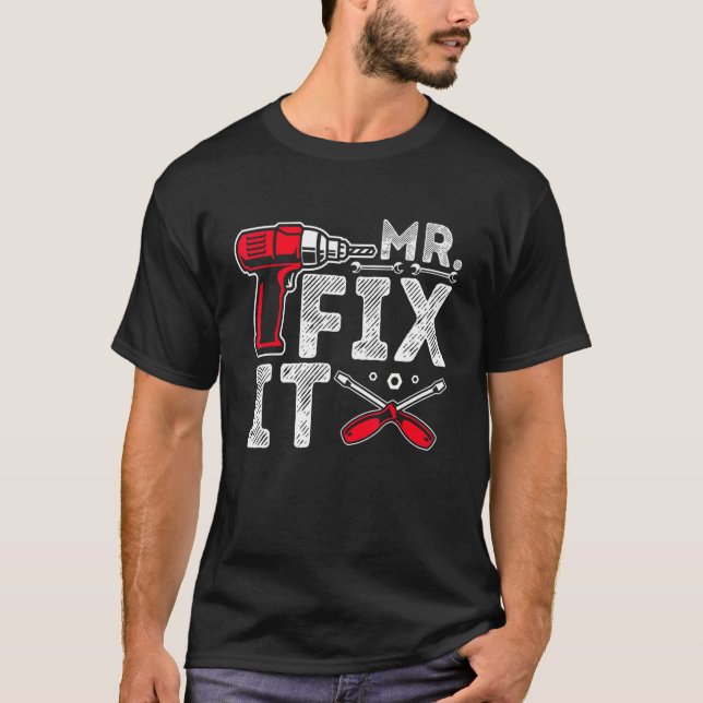 Camiseta Sr. Romper, Sr. Fix It Dad y el hijo coincidiendo  (Anverso)