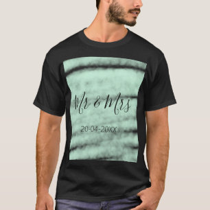 Camiseta Sr & Sra agregar apellido fecha año favor de boda
