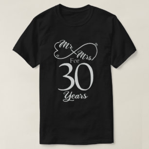 Camiseta Sr. & Sra. Por 30 Años 30 Aniversario de Boda