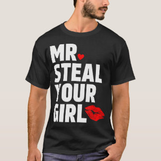 Camiseta Sr. Steal Su Chica Día de San Valentín Gracioso V-