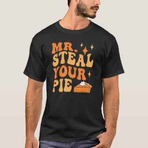 Camiseta Sr. Steal Your Pie Groovy Acción de Gracias Hombre