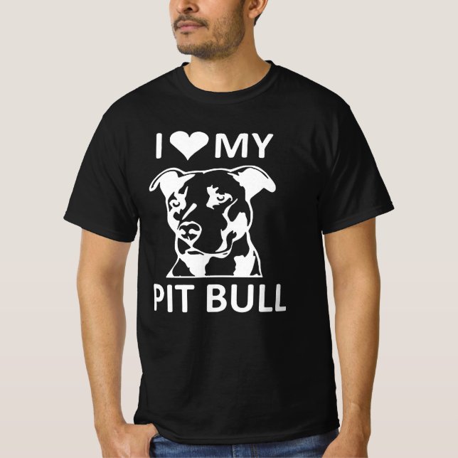 Camiseta Sr. Worldwide I Love Pitbull (Anverso)