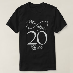 Camiseta Sr. y la Sra. Durante 20 años 20º aniversario del 