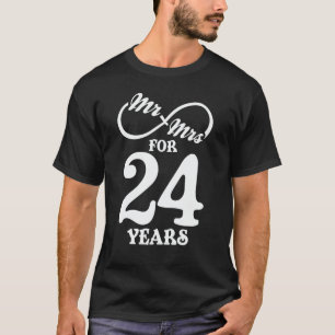 Camiseta Sr. y la Sra. Durante 24 años 24º aniversario del 