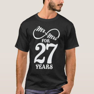 Camiseta Sr. y la Sra. Durante 27 años 27º Aniversario Boda