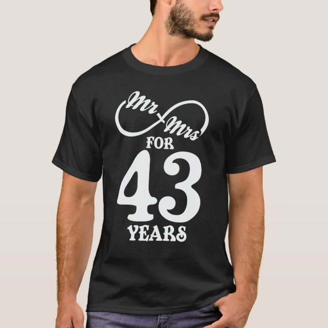 Camiseta Sr. y la Sra. Durante 43 años 43º aniversario del  (Anverso)