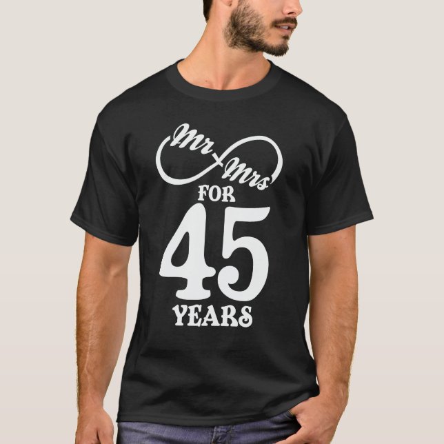 Camiseta Sr. y la Sra. Durante 45 años 45º aniversario del  (Anverso)