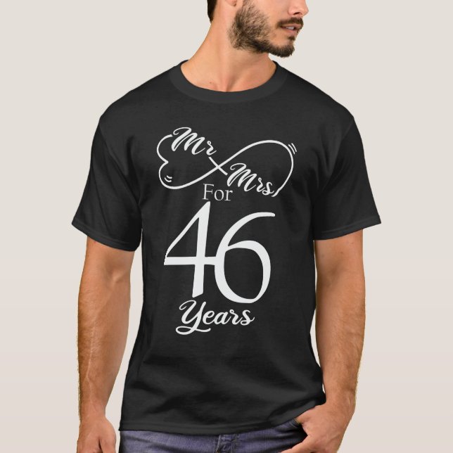 Camiseta Sr. y la Sra. Durante 46 años 46º aniversario del  (Anverso)