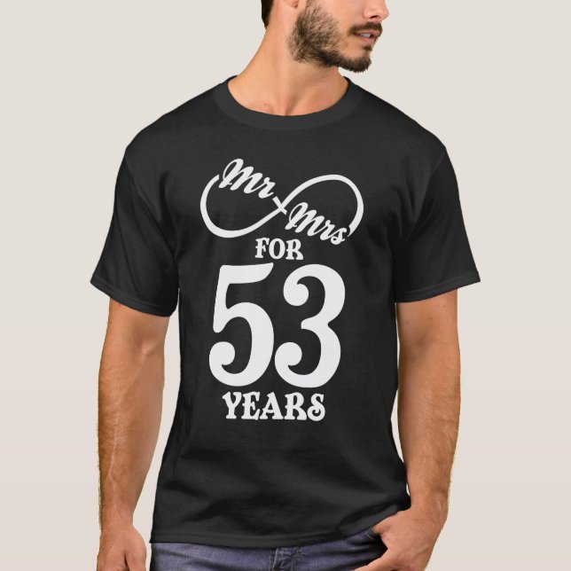 Camiseta Sr. y la Sra. Durante 53 años 53º aniversario del  (Anverso)