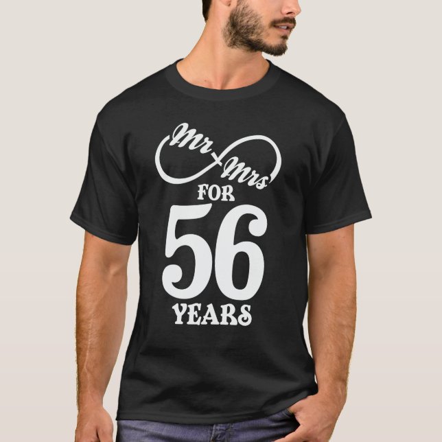 Camiseta Sr. y la Sra. Durante 56 años 56º aniversario del  (Anverso)