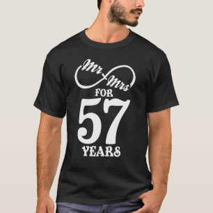 Camiseta Sr. y la Sra. Durante 57 años 57º Boda Aniversario