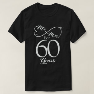 Camiseta Sr. y la Sra. Durante 60 años 60º Boda Aniversario