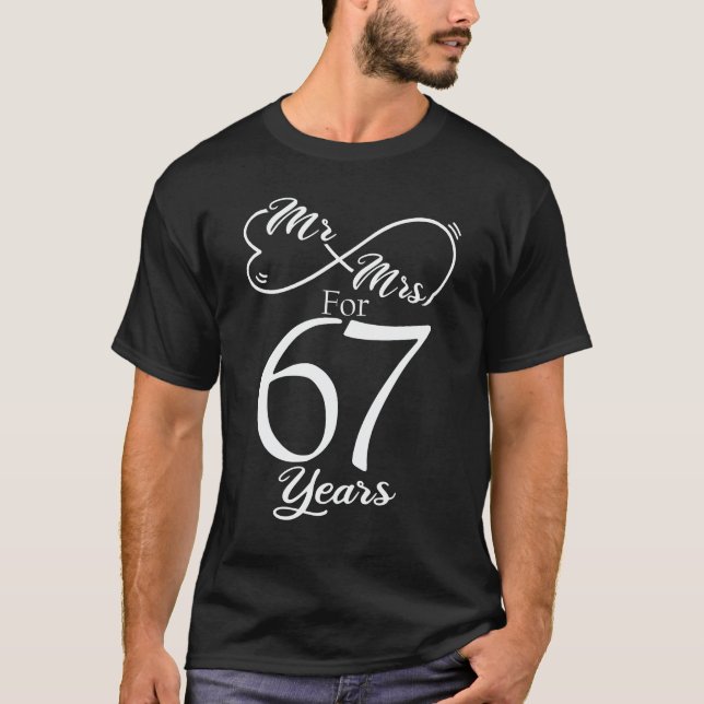 Camiseta Sr. y la Sra. Durante 67 años 67º Boda Aniversario (Anverso)